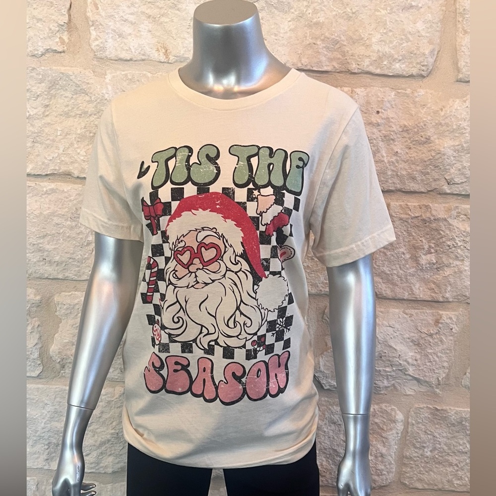 Tis The Season Retro Santa Graphic Tee